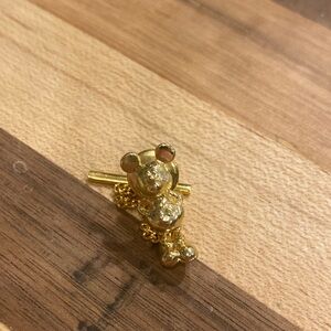 Disney Tie Tack with Chain Mickey Gold Tone MCM Vintage Men's Accessories